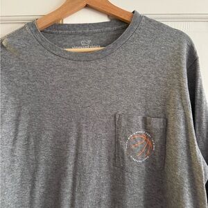 Vineyard Vines Heather Gray Long Sleeve March Madness Tee